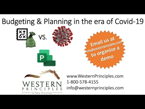 Planning and Budgeting in the days of Covid 19, with Microsoft Project's Portfolio Management