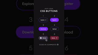🔥 CSS Button Effects in 30s | CSS Buttons Tutorial#CSS#CSSButtons #Frontend#WebDesign #HoverEffect