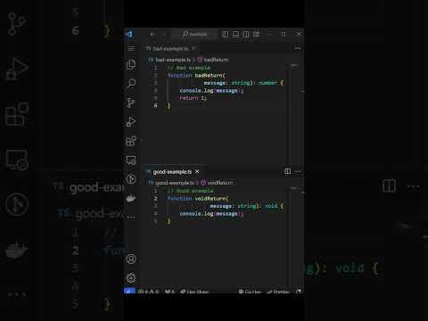 Clean Code - Using void for Functions with No Return Value #typescript #cleancode #programming