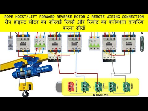 Rope Hoist ka connection wiring!Monkey hoist ka Forward Reverse wiring @rvelectricalguide