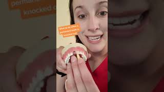 What to do if you or your child knocks out a permanent tooth.