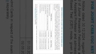 CSIR-UGC NET: Exam Dates and Timings