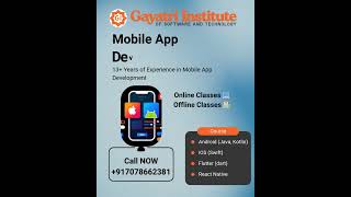 Mobile App Development Course #FullStackDeveloper #PythonTrainingNoida #DigitalIndia #ai #delhi