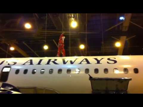 Santa Claus on a jet