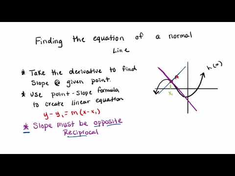 Finding the Equation of Normal Lines
