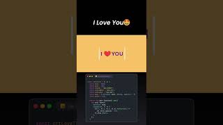 💖 “I Love You” Animation Using JavaScript (mo.js) | Cool Text Effect 💻