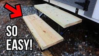 SO EASY! How to Build Steps - Modern METAL Stringers | DIY Shed Conversion to Soap Making Studio