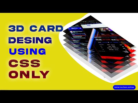 CSS 3D Card Design using CSS Only -VSClass Online | 3D Design | CSS Only