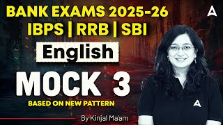 IBPS-RRB-SBI Classes 2025 | Mock 3  | English For Bank Exams | Kinjal Gadhavi
