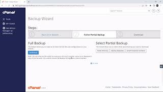 How to Take a Full Backup Using cPanel's Powerful Backup Wizard | HostingTutorial