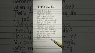 That’s So True Lyrics Song by Gracie Abrams #thatssotrue #lyrics #gracieabrams