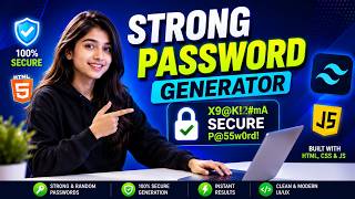 Build a Strong Password Generator | HTML, Tailwind CSS & JavaScript