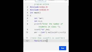 Dynamic memory allocation in c. Detail in description. #shorts #c