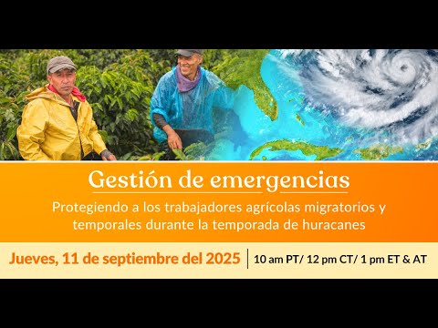 Gestión de Emerencias: Protegiendo a los trabajadores durante la temporada de huracanes | Seminario