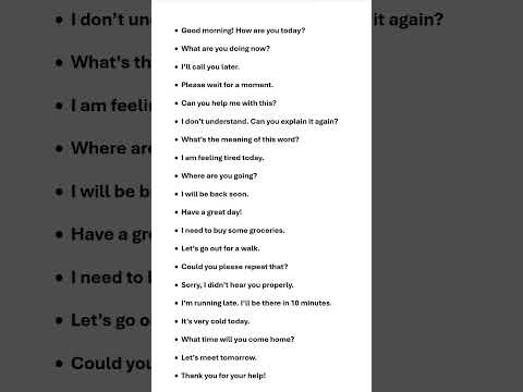 "Daily English Speaking Practice – 20 Sentences for Beginners!"
