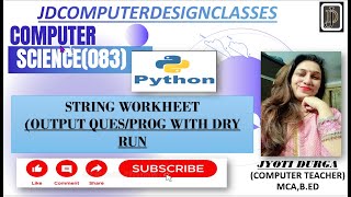 STRING WORKSHEET || OUTPUT QUESTIONS || MCQ || STRING PROGRAMS #python #strings #learnpythoninhindi