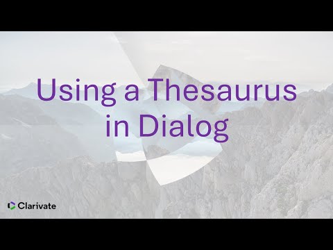 Using a Thesaurus on Dialog