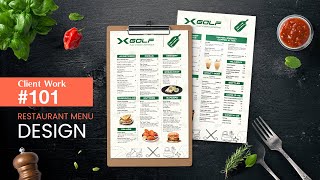 New client project 101: Restaurant Menu Design