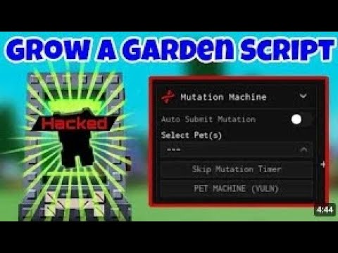 Grow a Garden script | Skip Pet Mutation Timer, Auto Submit Mutation, Gaint PineCone Seed Hack!