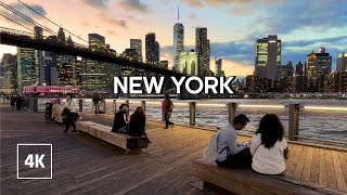 Relaxing Evening Walk in NEW YORK Walking Tour 4K