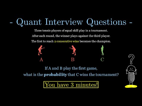 Tennis Tournament: Winner Probability | Quant Interview Questions