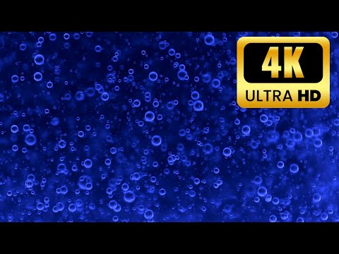 $4K$ Art TV Screensaver | Azure Bubble Motion | Abstract Blue Fluid Study