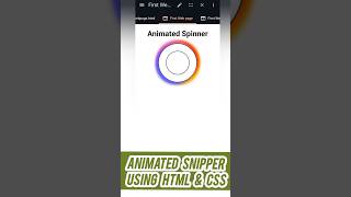Animated Snipper using Html and CSS #animated #htmlandcss #beginners