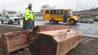 School Log Benches Delivery