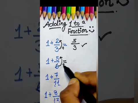 Adding 1 to a Fraction | fraction addition | fraction division | fraction math