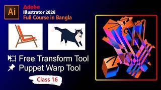 How to use free transform tool in adobe illustrator 2026,Adobe Illustrator for Beginners,Class 16