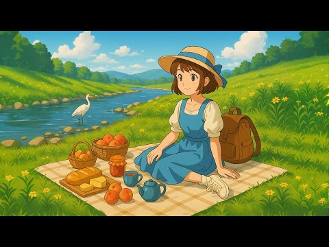Peaceful Picnic by the River 🌿 | Low Water and Summer Breeze ASMR