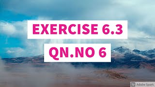 EXERCISE 6.3 | QUESTION NUMBER  6| APPLICATIONS OF VECTOR ALGEBRA | 12 CLASS MATHS TN SYLLABUS