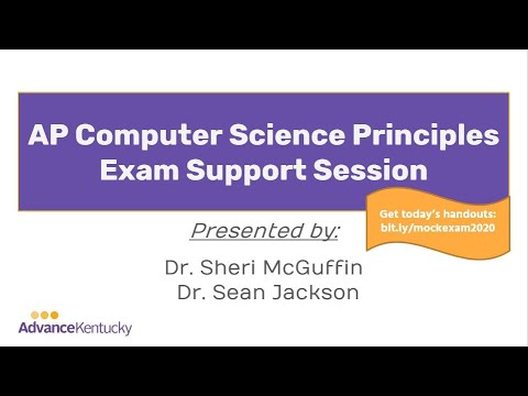 AP Computer Science Principles Exam Support Session