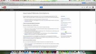 YouTube Annotations and Google Webmaster Tools