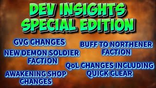 Dev Insights Special Edition | GVG Changes, QoL Update & More | Watcher Of Realms