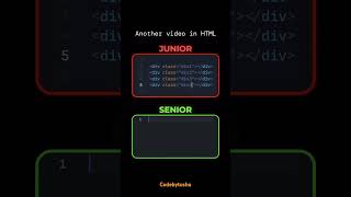 "HTML Basics to Advanced: Mastering Junior & Senior Level Skills!" #webdevelopment #css #html