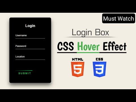 Login Form Animation Using HTML, CSS & Java Script | Web Design with pure HTML & CSS.