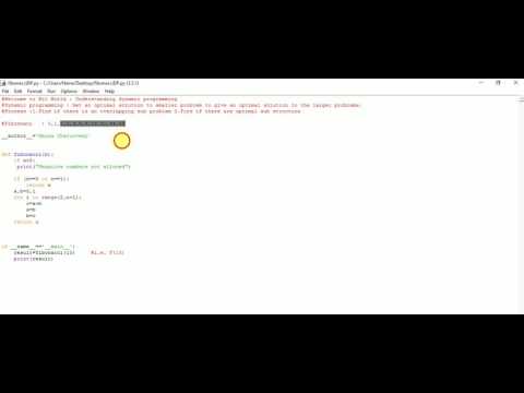 Dynamic programming problem Fibonacci series using Python