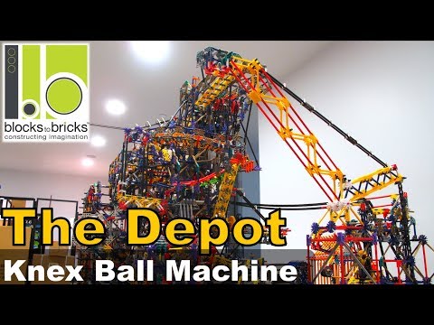 The Depot: Knex Ball Machine with a Construction Site Theme -- At Blocks to Bricks Museum