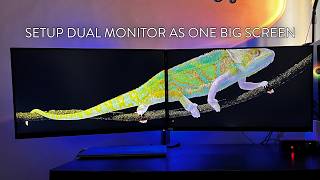 Setup Dual Monitor As One Screen | Dual Monitor as one BIG Ultrawide Screen