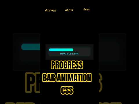 ✨How to Create an Animated Progress Bar using HTML & CSS | No JavaScript ✨ #coding #shorts