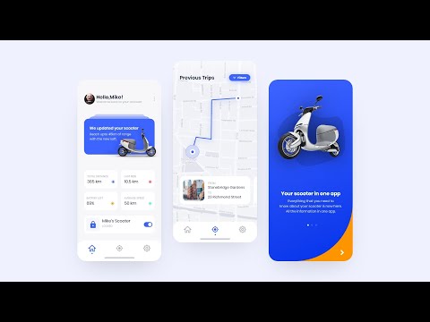 E-Scooter App UI Design in Adobe XD | Advance Tutorial  #uiuxdesign