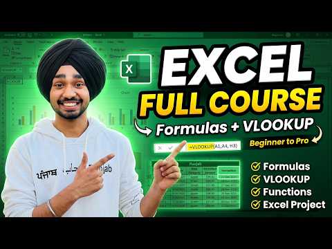 MS Excel Tutorial for Beginners | VLOOKUP, Formulas, Format as Table & Project