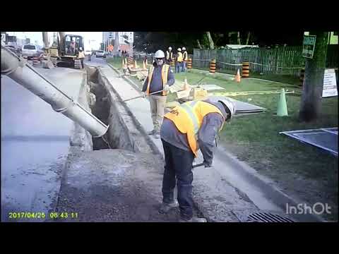 Unshrinkable fill (U-fill) typical day on the busy road