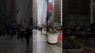 A walk in the rain through the streets of New York City #newyorkcity