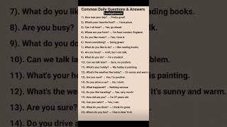 Common Daily Questions & Answers in English | Speak Confidently Every Day