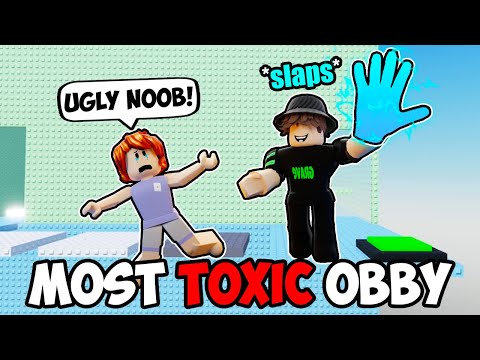 Beating Trolls With New Lightning Slap In The Most TOXIC ROBLOX OBBY..(Slap Tower 2)