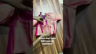 Beautiful latest silk combo collection,saree with stitched blouse,#codavailable ,@ruffletrends