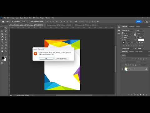 Could not open because Scratch Disks are Full Photoshop [Solved]