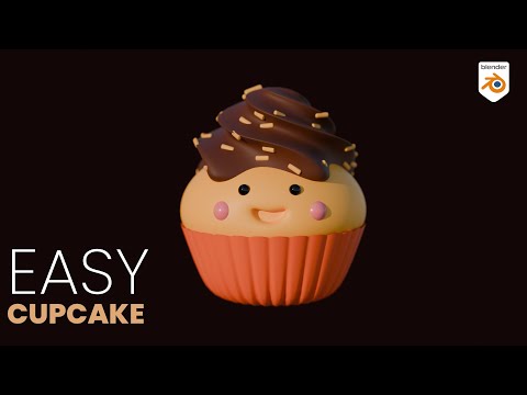 Easy to make cupcakes in Blender 4.0 | Tutorial